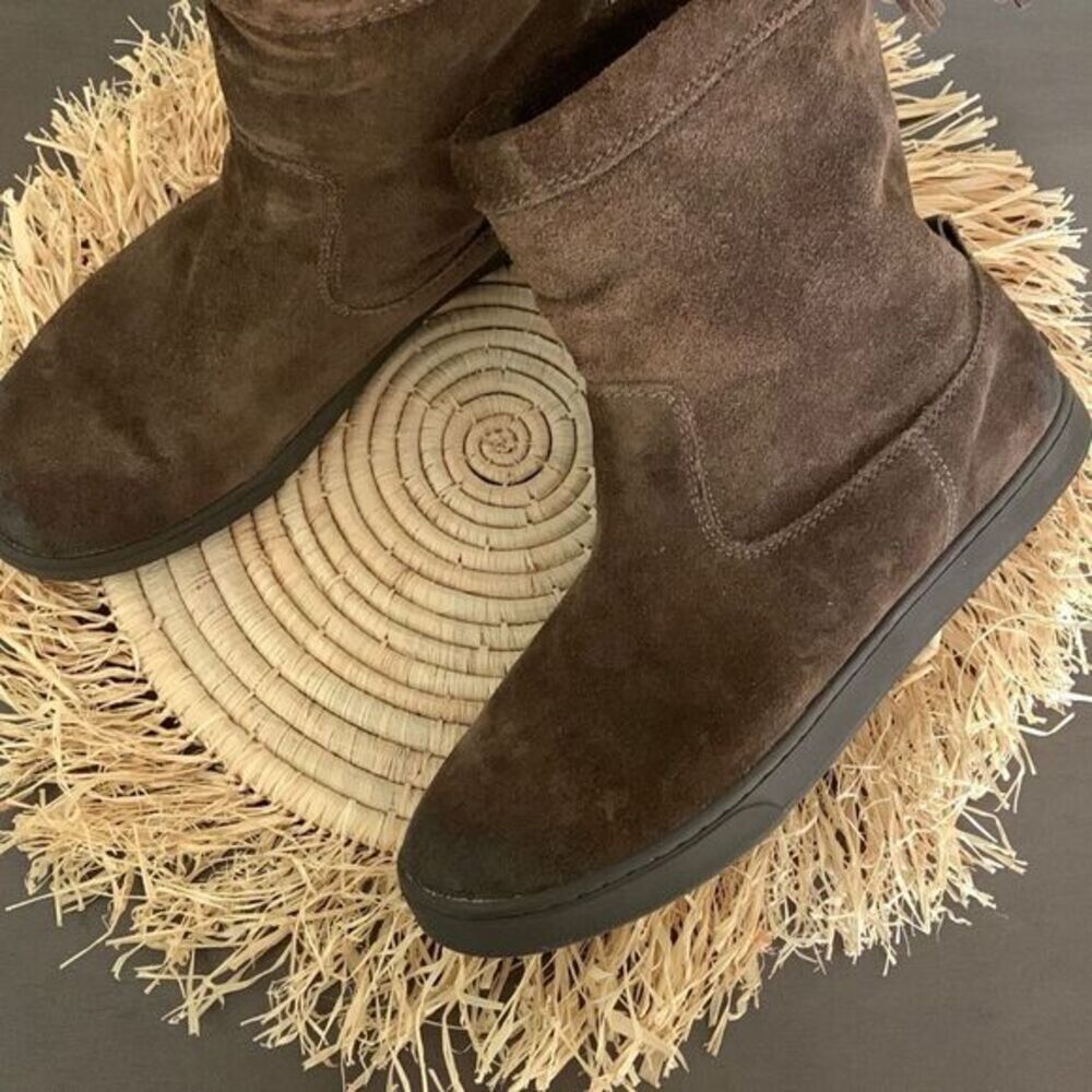 OLUKAI KAPPA MOE Women’s Brown Pull On‎  Leather Boots Size 9